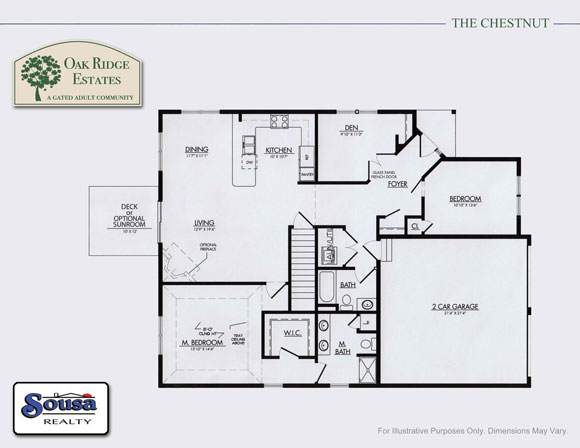 The Chestnut Floor Plan - Oak Ridge Estates Hudson, NH - A Sousa Realty Community