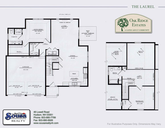 The Laurel Floor Plan - Oak Ridge Estates Hudson, NH - A Sousa Realty Community